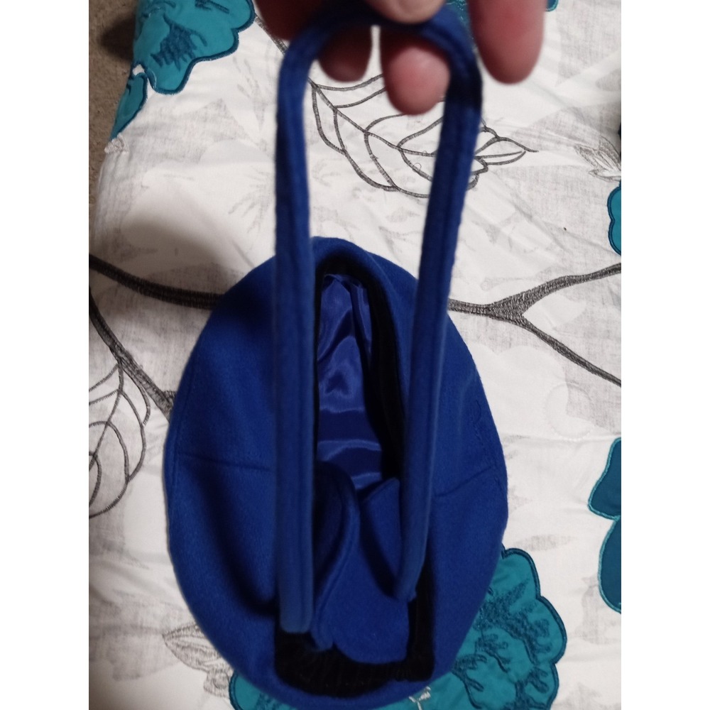 Vintage Young Gallery Blue Wool Coat with Velvet Bows and Matching Hat Kids sz 6 - Picture 10 of 12